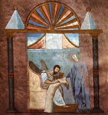 Evangelist Mark ca. 550  Codex purpureus Rossanensis Duomo di Rossano Cattedrale di Maria Santissima Achiropita